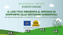 EVENTO ONLINE - Il progetto LIFE TTGG presenta il sistema di supporto alle decisioni ambientali (EDSS)
